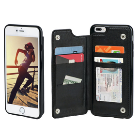 TopView Dual Rear Folio iPhone 7 Plus Wallet Case - ID, Cash & 3 Card Slots