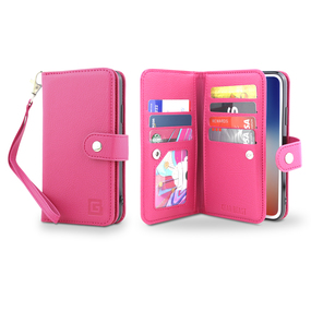 Dual Folio Premium iPhone Wallet Case for iPhone X (ID, Cash & 3 Card Slots, Secure Snap Closure)